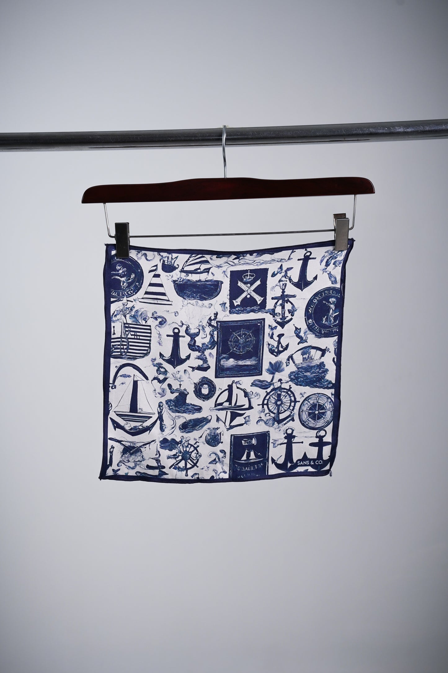 Anchors Away Nautical Pocket Square – Navy-Inspired Accessory for Ship Enthusiasts