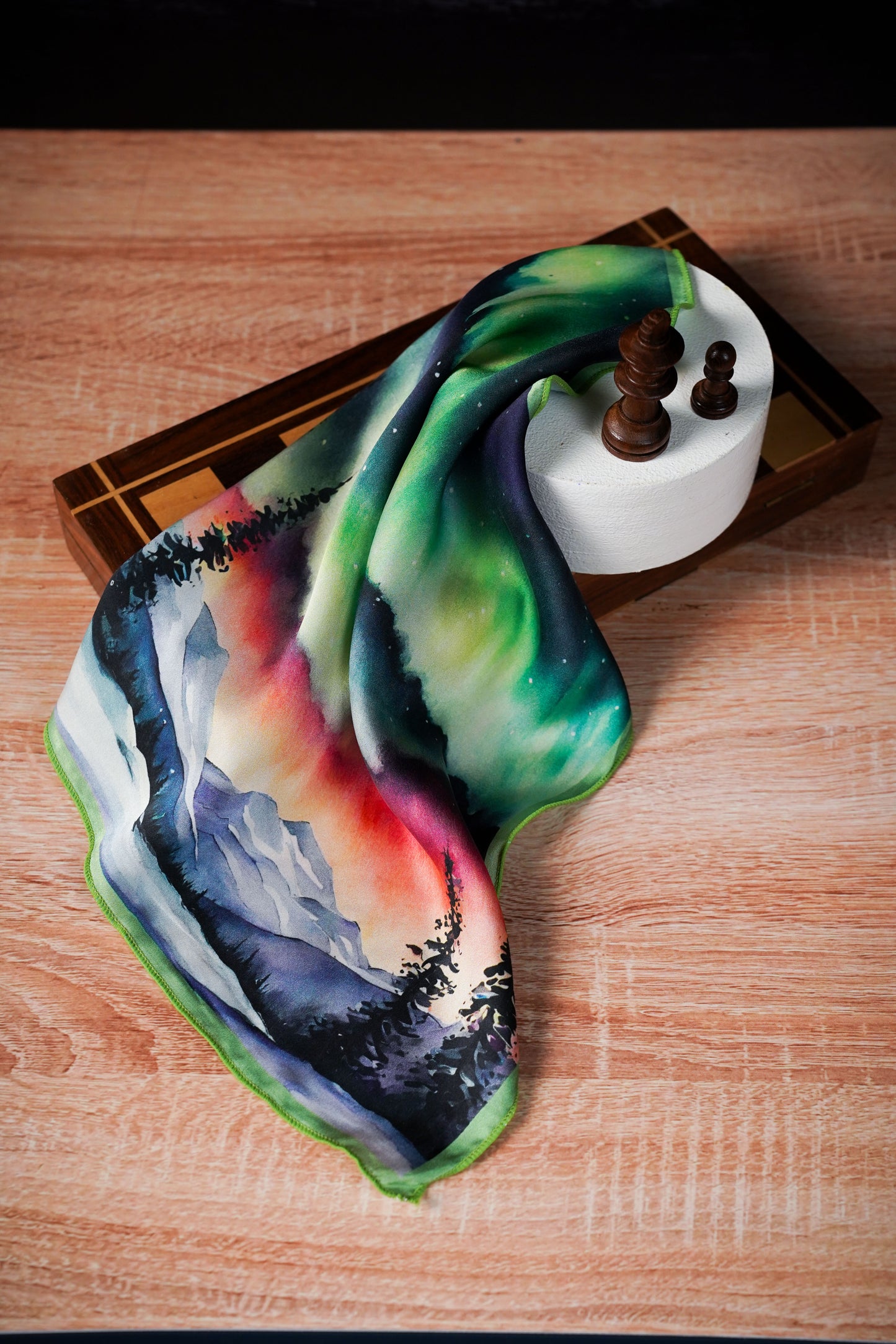 Midnight Aurora Pocket Square