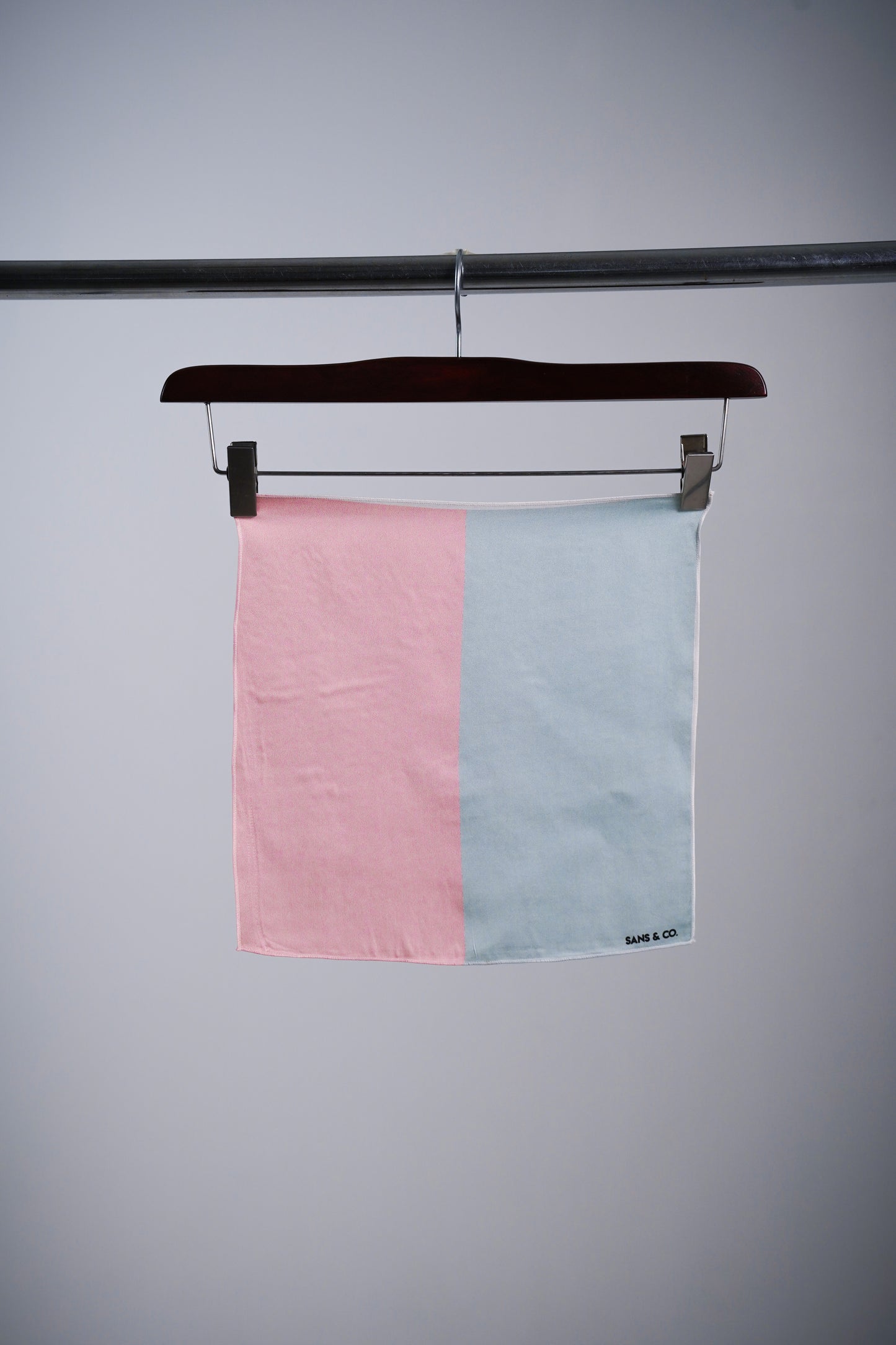 Blush & Breeze Pocket Square | Baby Pink & Aqua Blue