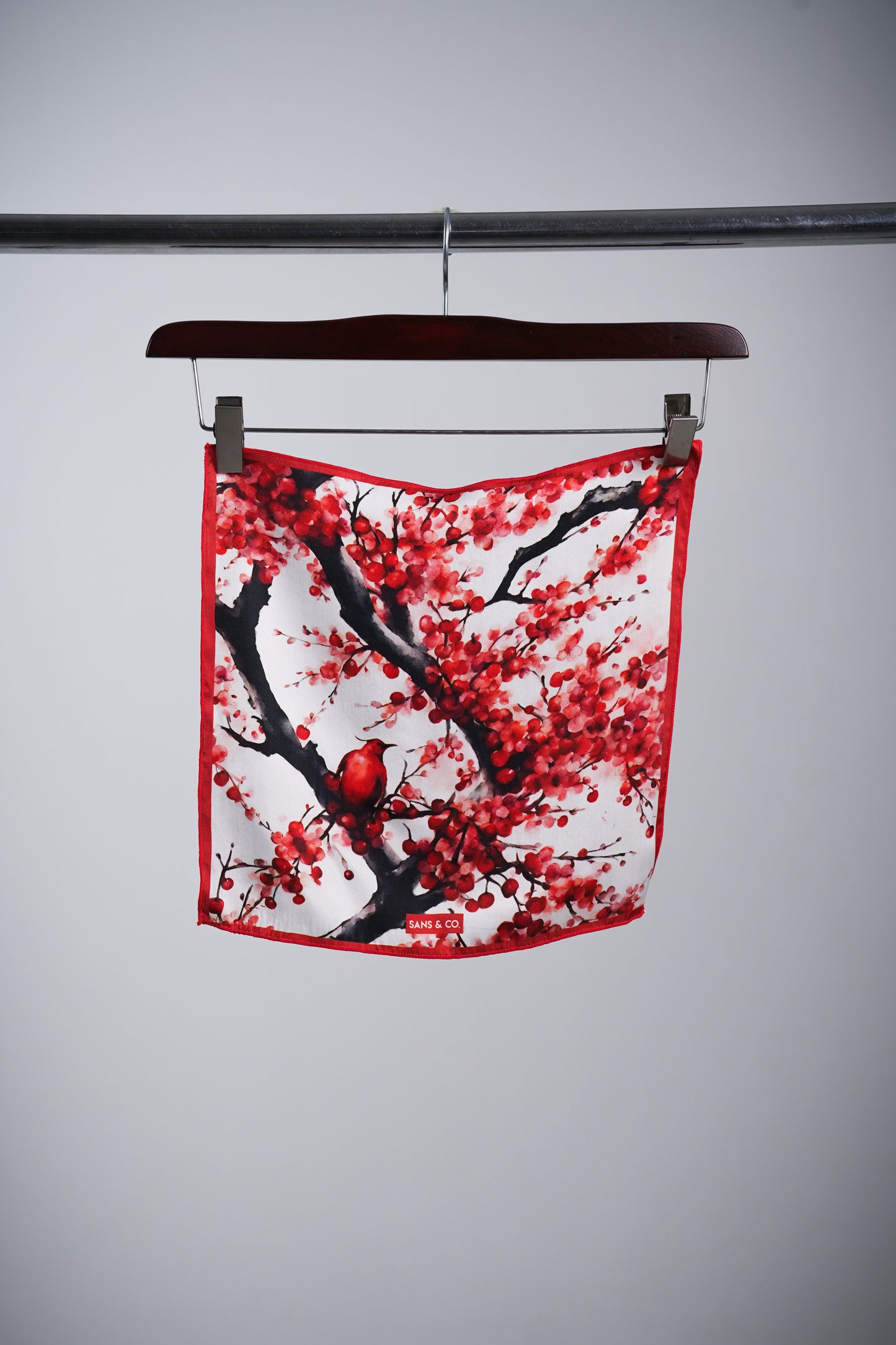 Cherry Blossom Charm Pocket Square