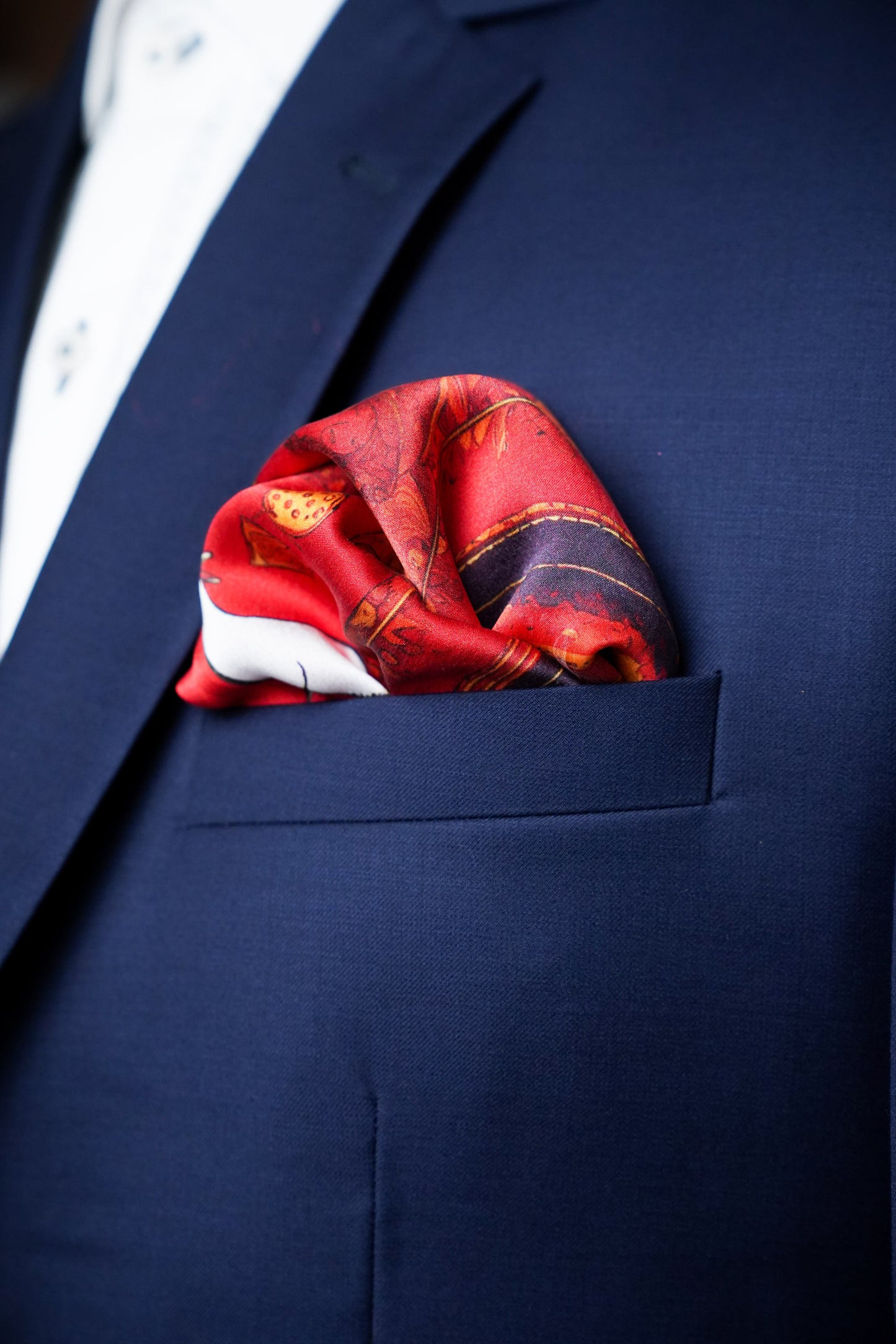 Crimson Herd Pocket Square