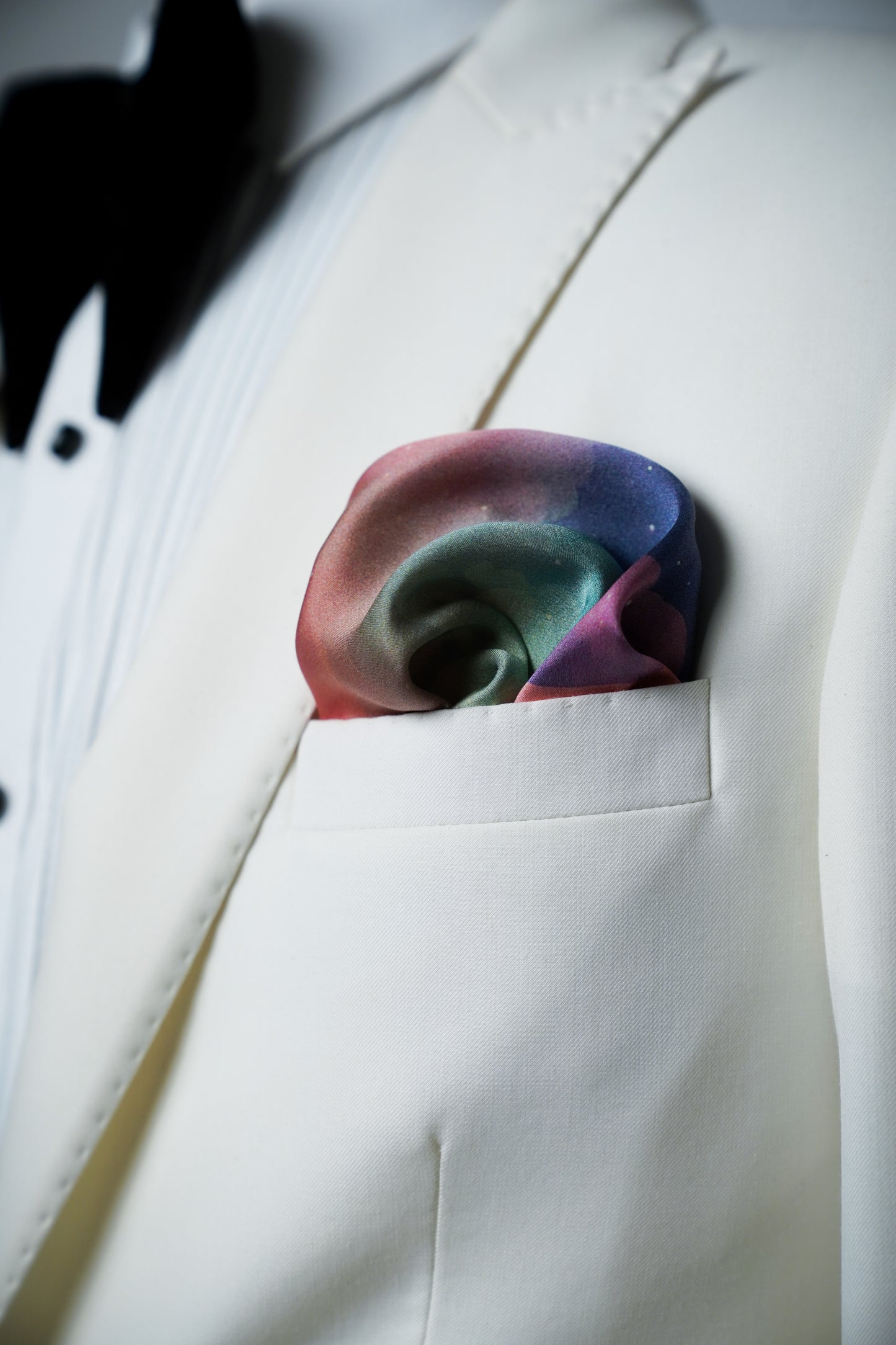 Midnight Aurora Pocket Square