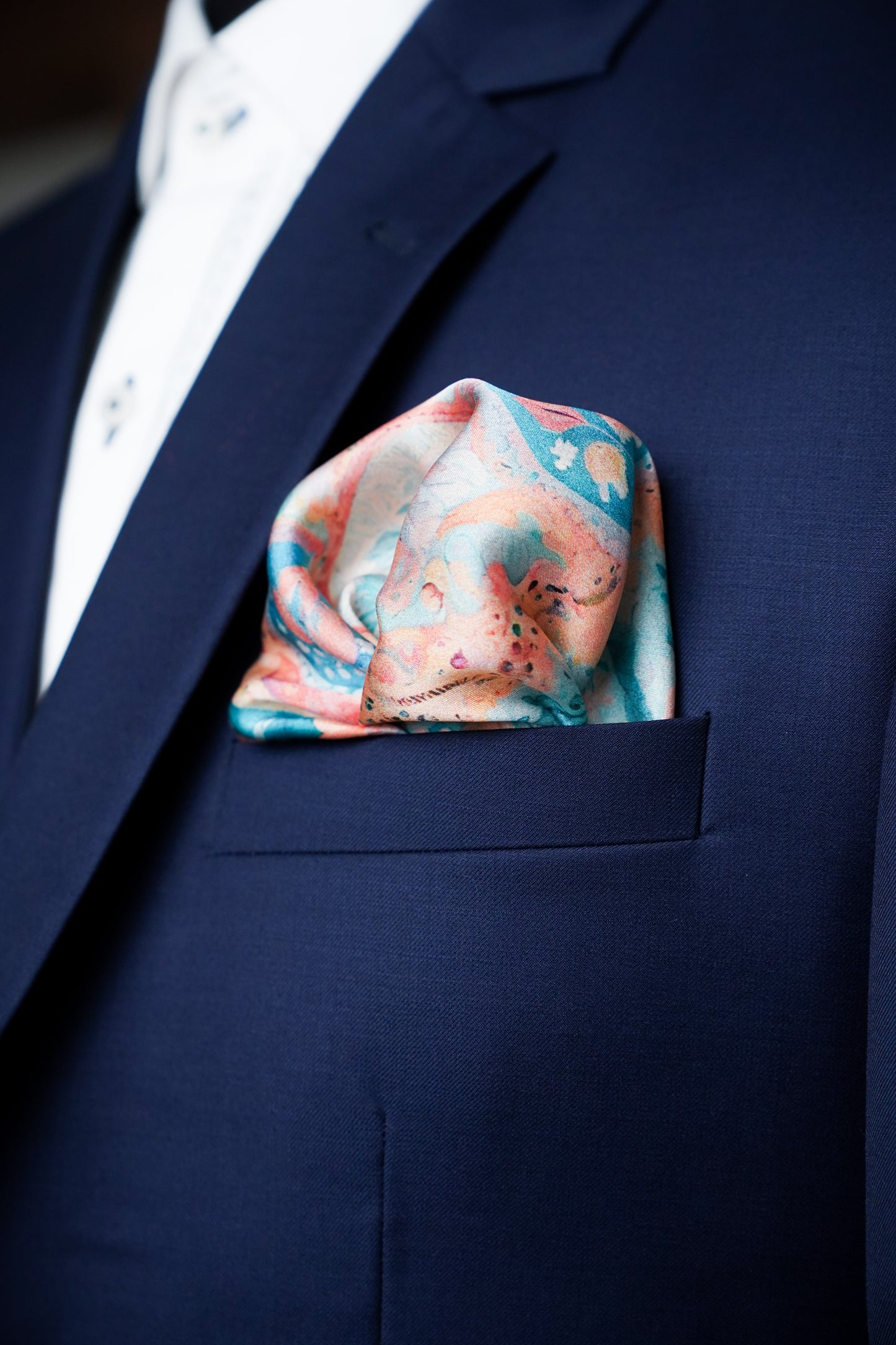 Pastel Blooms Pocket Square