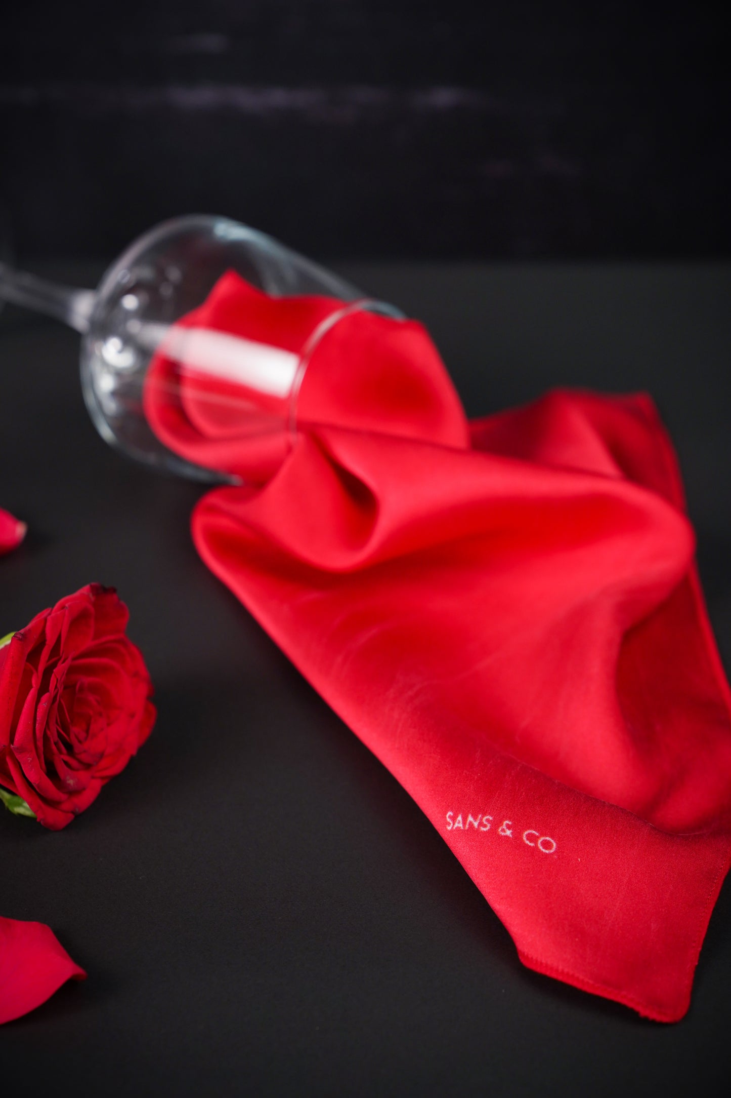 Scarlet Essence Pocket Square