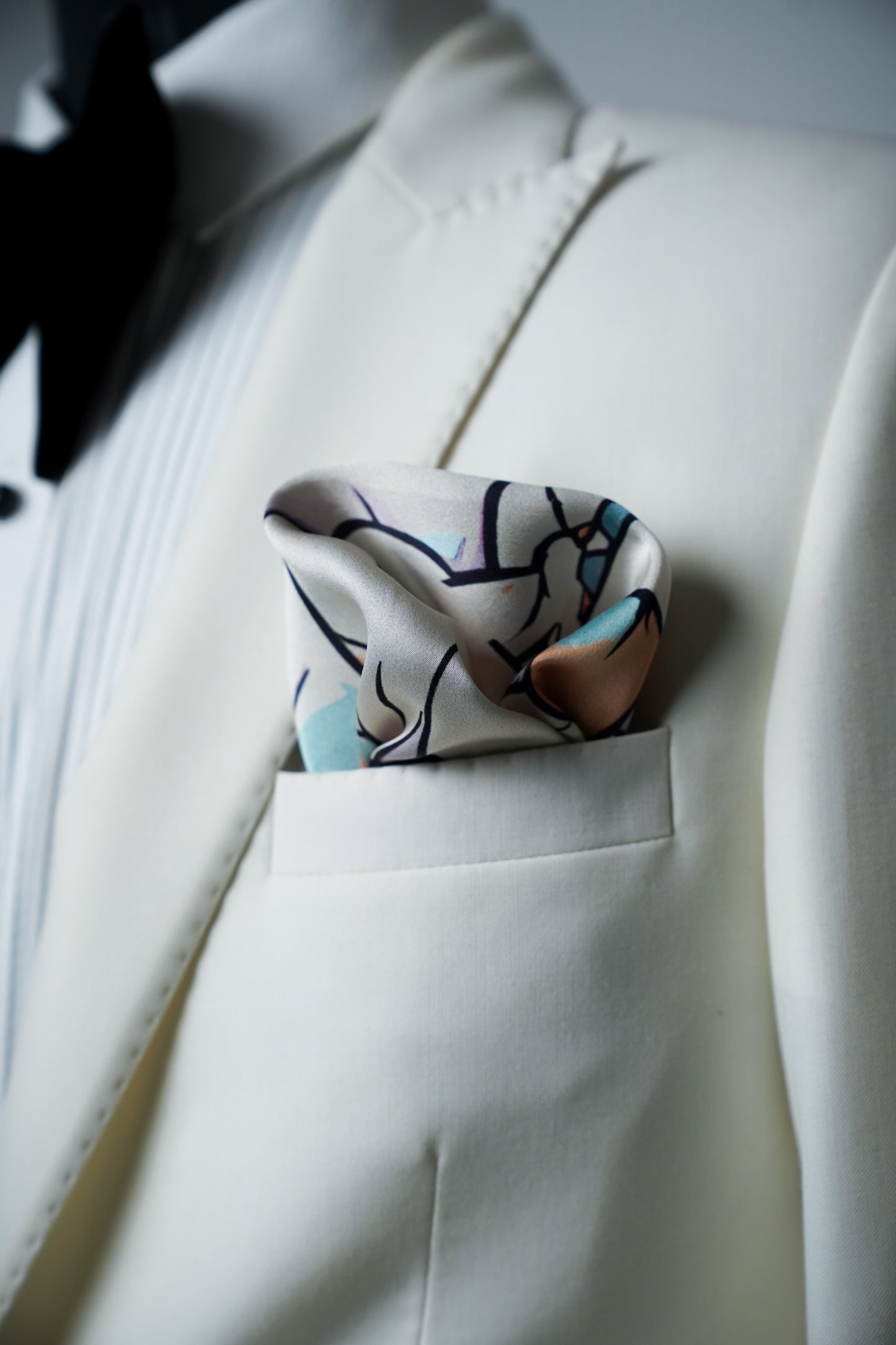 Silent Whiskers Silk Pocket Square