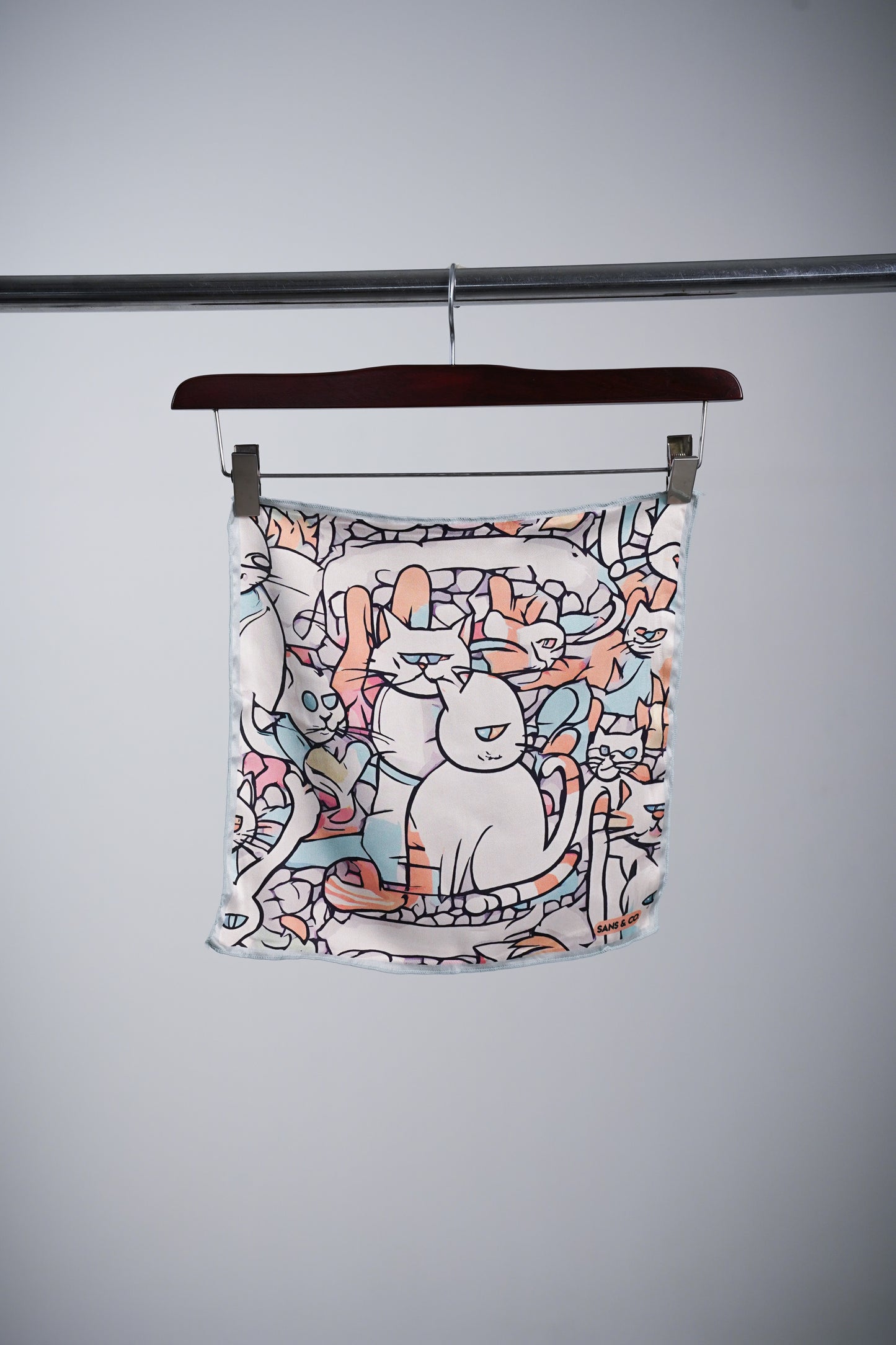 Silent Whiskers Silk Pocket Square