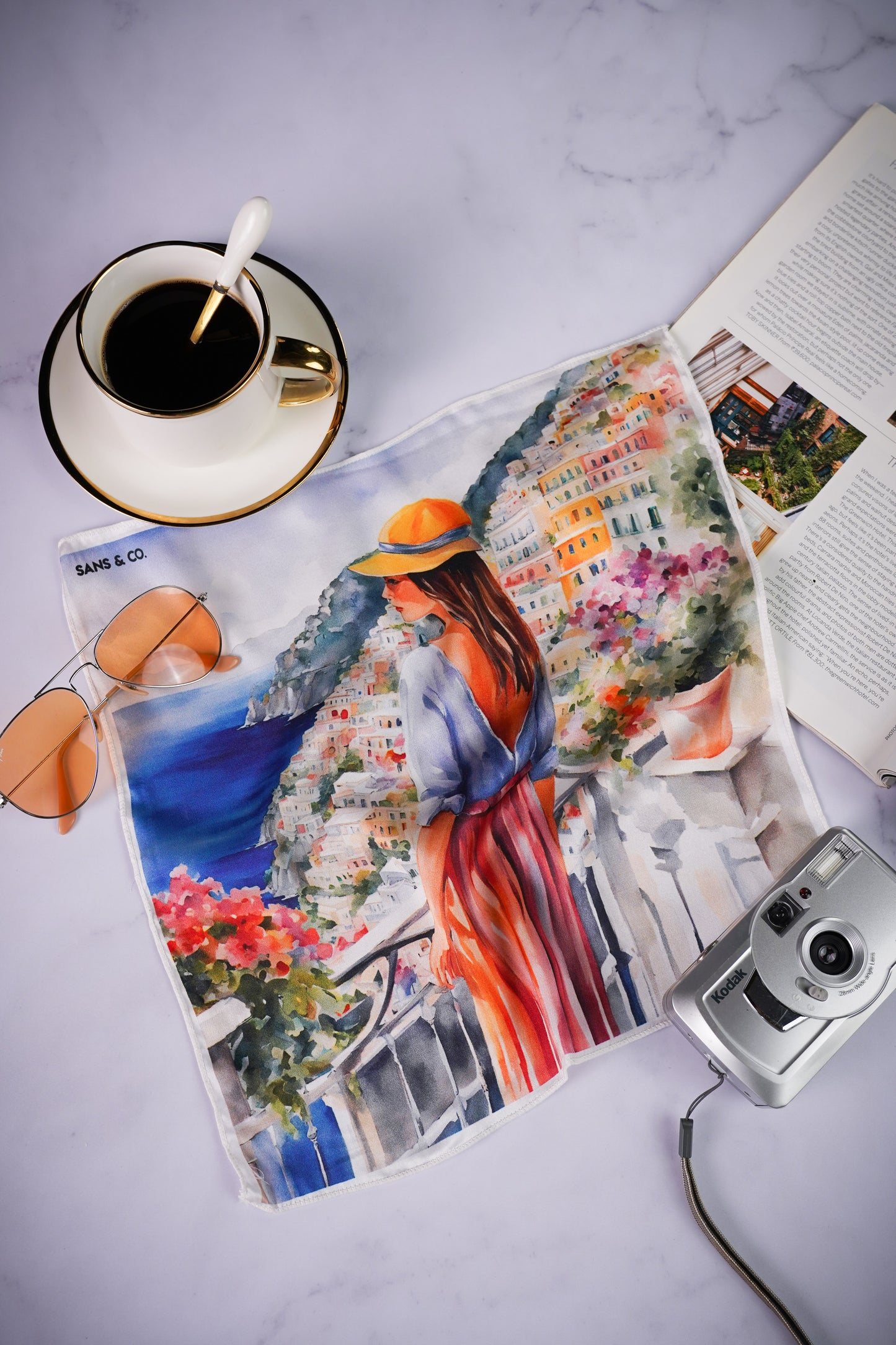 The Capri Gaze Pocket Square