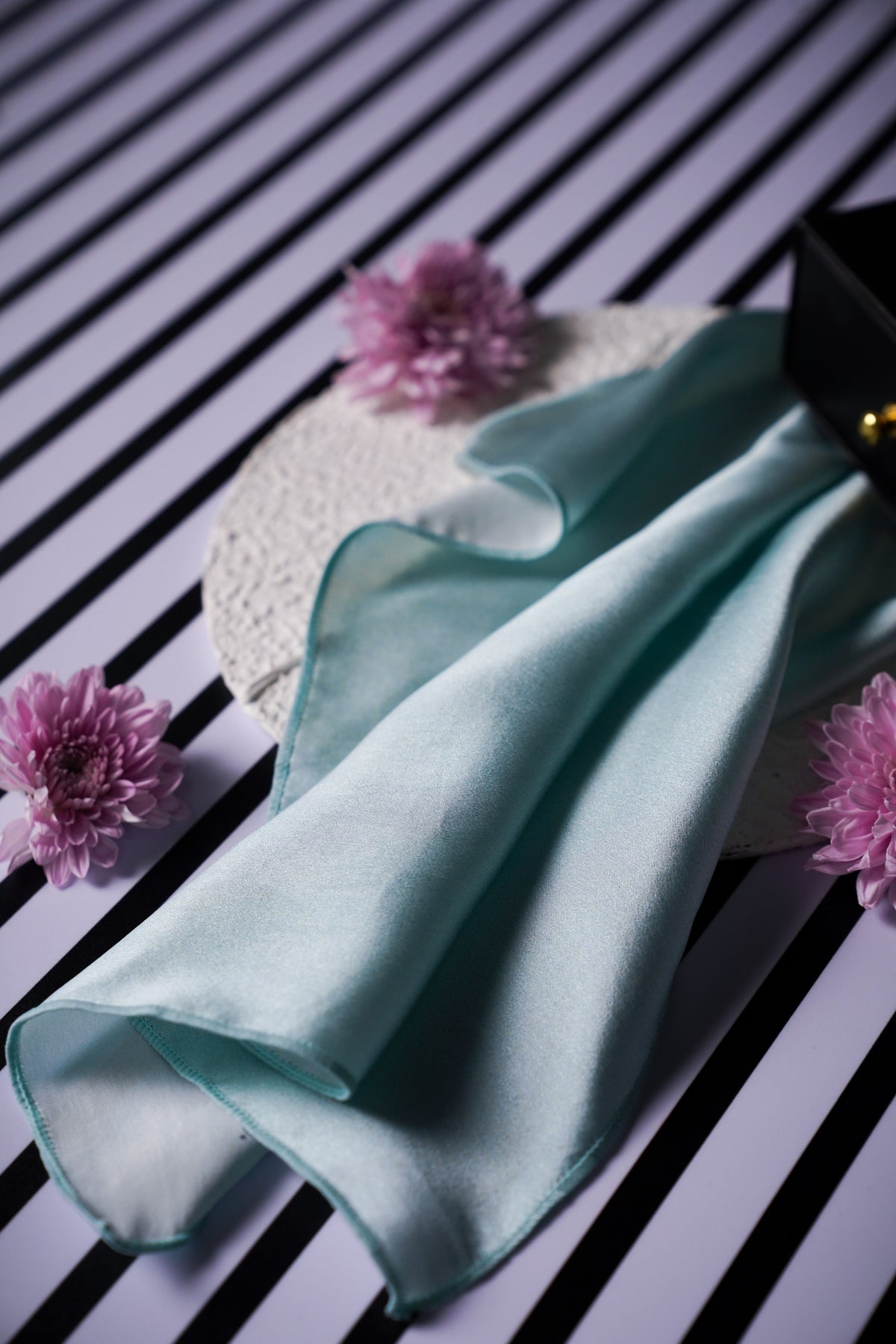 Aqua Mist Pocket Square. 