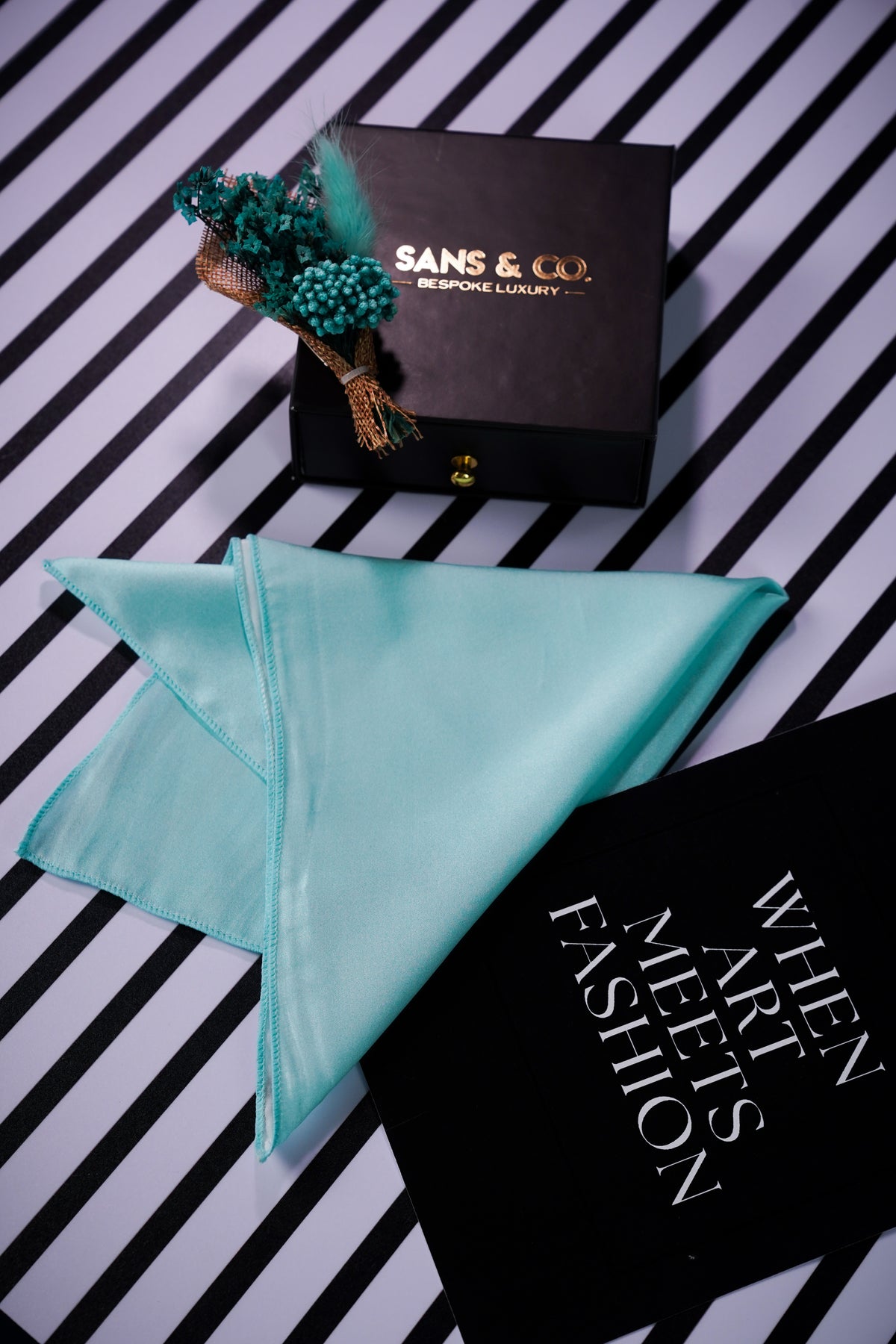 Aqua Mist Pocket Square
