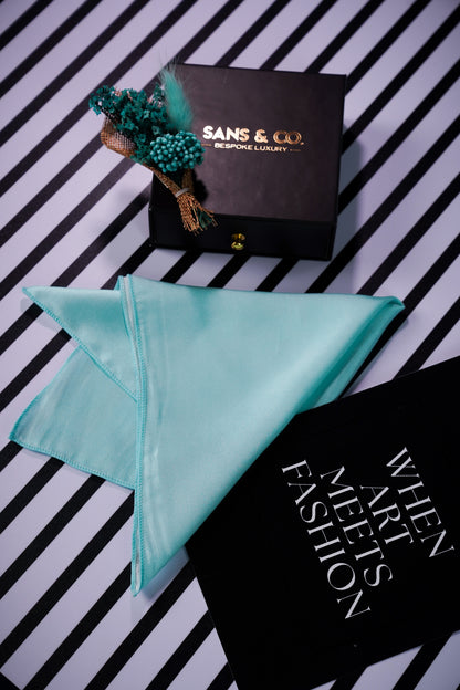 Aqua Mist Pocket Square