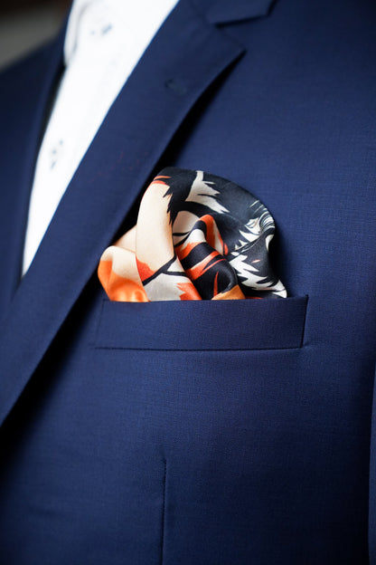 Bengal Tiger Orange Pocket Square