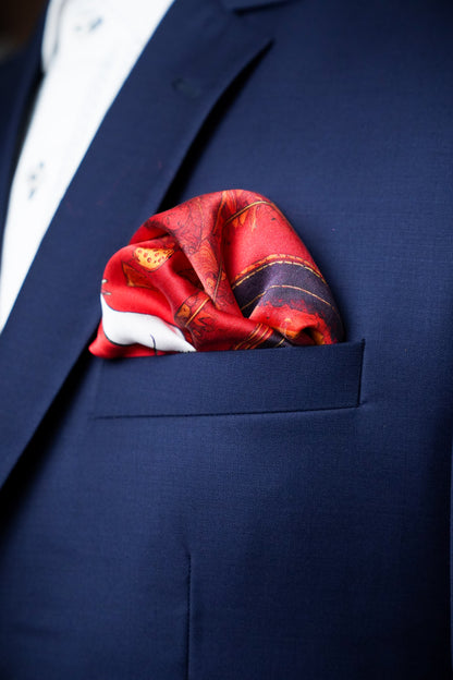 Crimson Herd Pocket Square