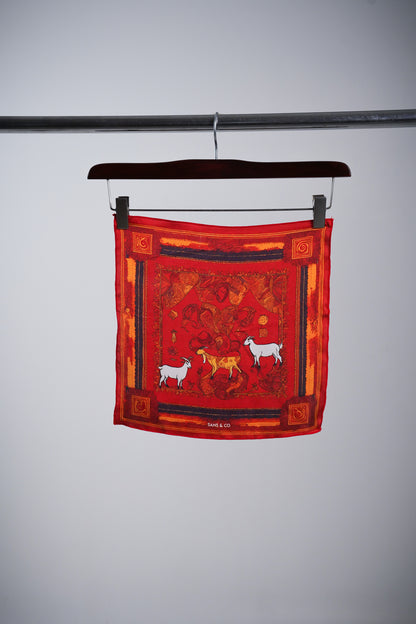 Crimson Herd Pocket Square