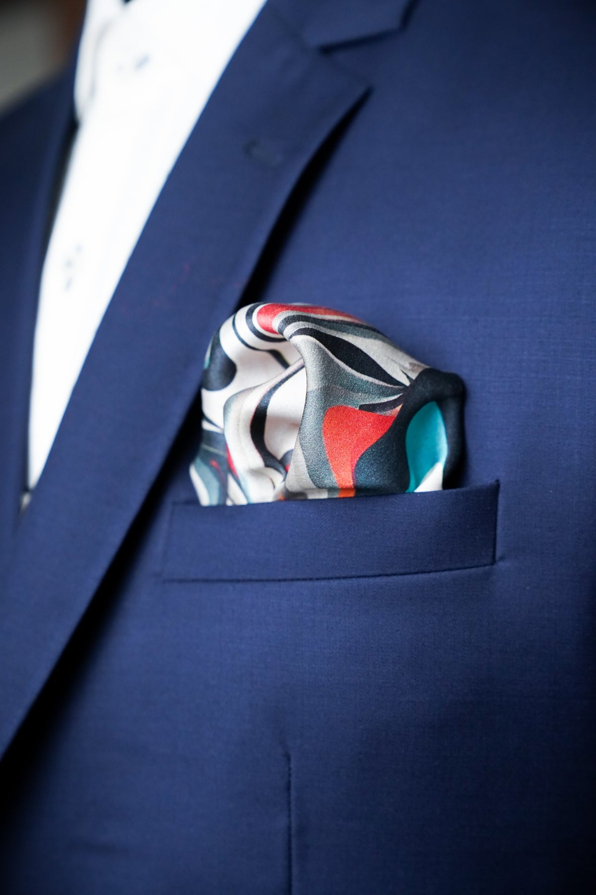 Marbled Muse Pocket Square
