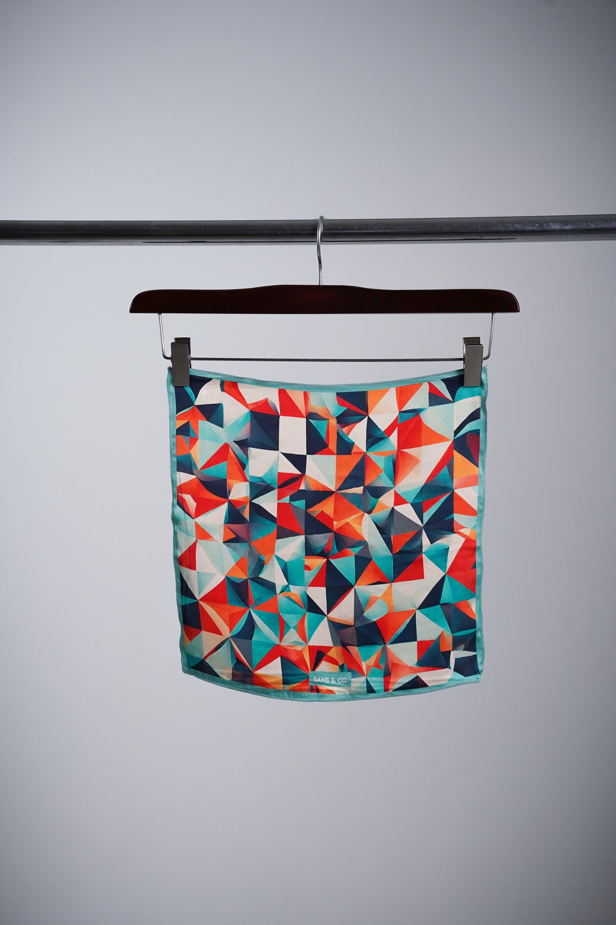 Geometric Mirage Pocket Square.