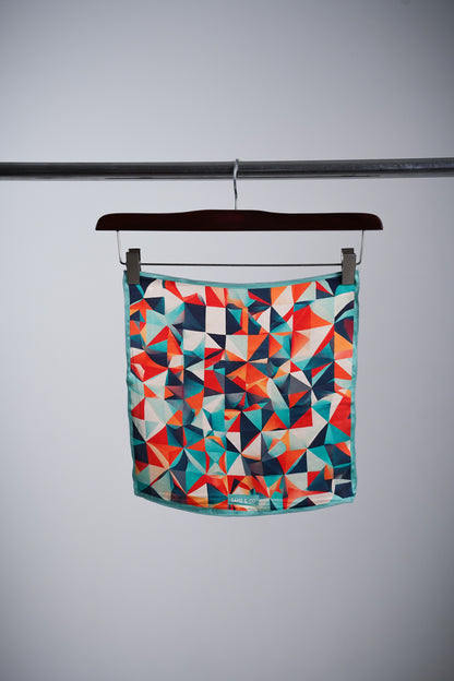 Geometric Mirage Pocket Square.