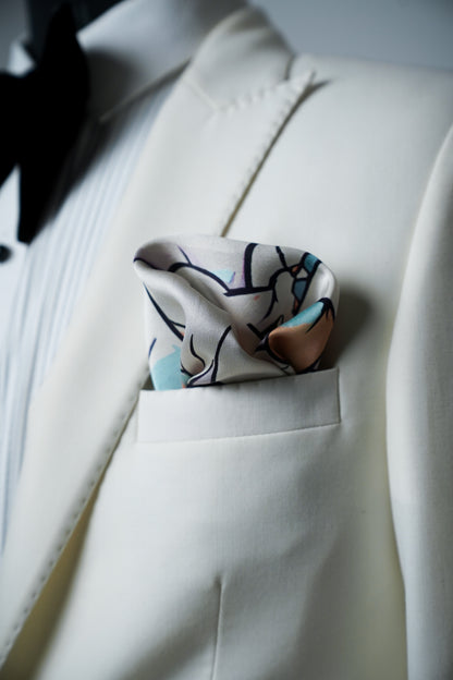 Silent Whiskers Silk Pocket Square