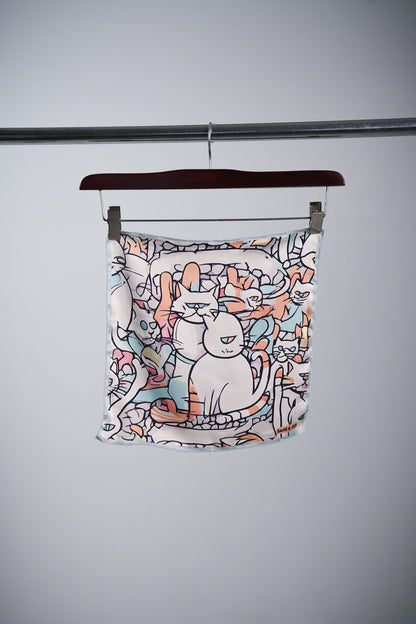 Silent Whiskers Silk Pocket Square