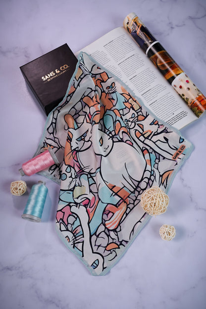 Silent Whiskers Silk Pocket Square